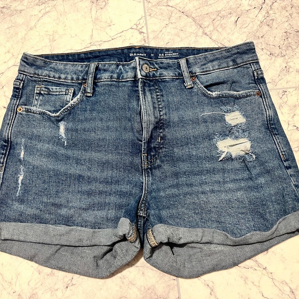 Old Navy Distressed Blue Jean Shorts